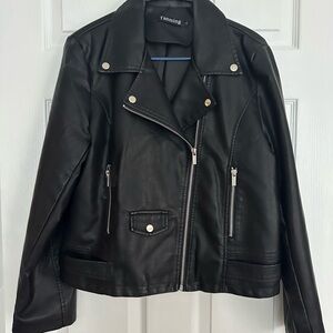 Tamming Women's Classic Black Leather Jacket